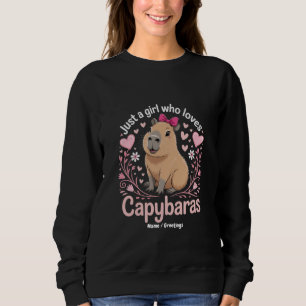 Bara en flicka som Kärlek Capybaras Funny Cute Gif T Shirt