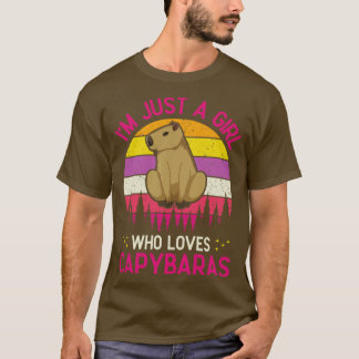 Bara en flicka som Kärlek Capybaras Funny Rodent C T Shirt
