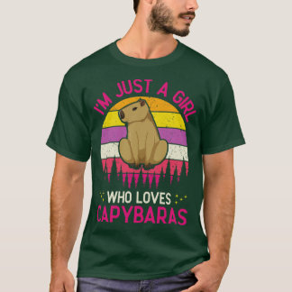 Bara en flicka som Kärlek Capybaras Funny Rodent C T Shirt