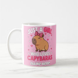 Bara en flicka som Kärlek Capybaras Kaffemugg
