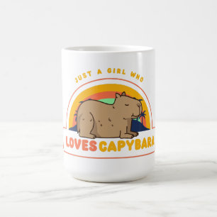 Bara en flicka som Kärlek Capybaras Kaffemugg