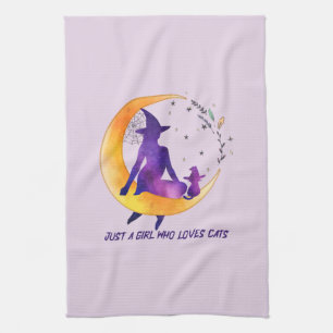 Bara en flicka som Kärlek Cat Kökshandduk