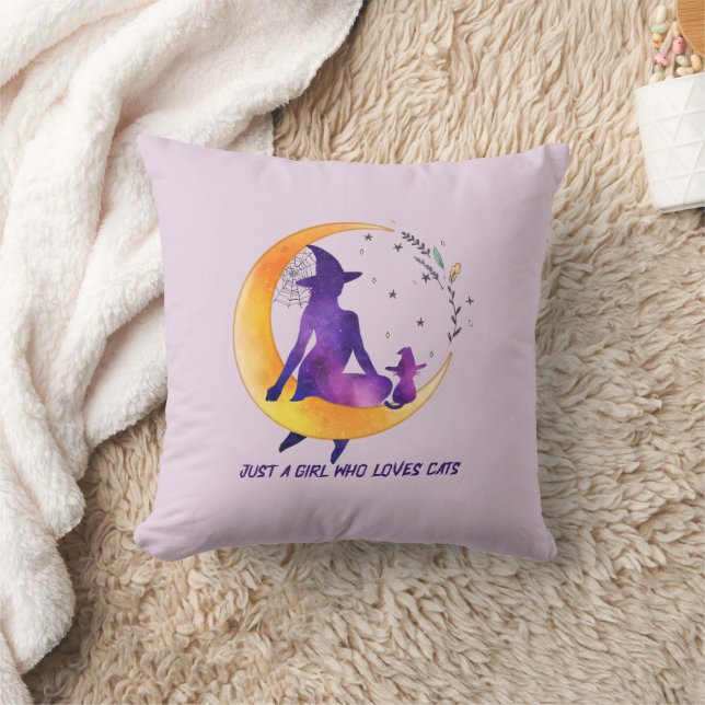 Bara en flicka som Kärlek Cat Kudde (Filt)