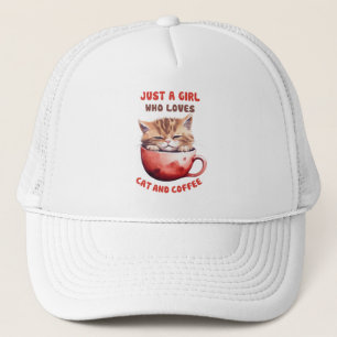 Bara en flicka som Kärlek Cats och Coffee (2) Keps
