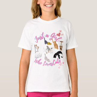 Bara en flicka som Kärlek Cats T Shirt