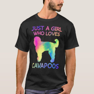 Bara en flicka som Kärlek Cavapoos Funny Cavapoo Ä T Shirt