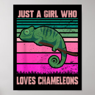 Bara en flicka som Kärlek Chameleons Funny Citote Poster