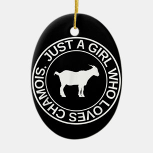 Bara en flicka som Kärlek Chamois-gåva till kvinno Julgransprydnad Keramik