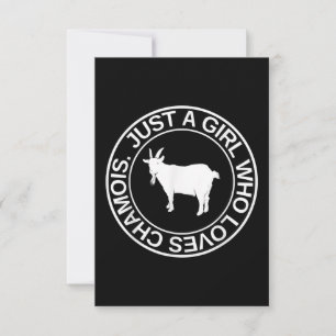 Bara en flicka som Kärlek Chamois-gåva till kvinno OSA Kort