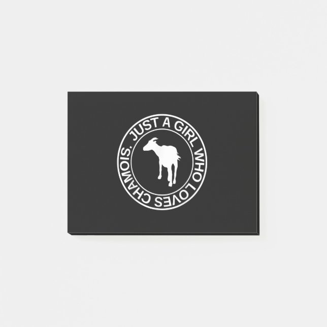 Bara en flicka som Kärlek Chamois-gåva till kvinno Post-it Block (Framsida)