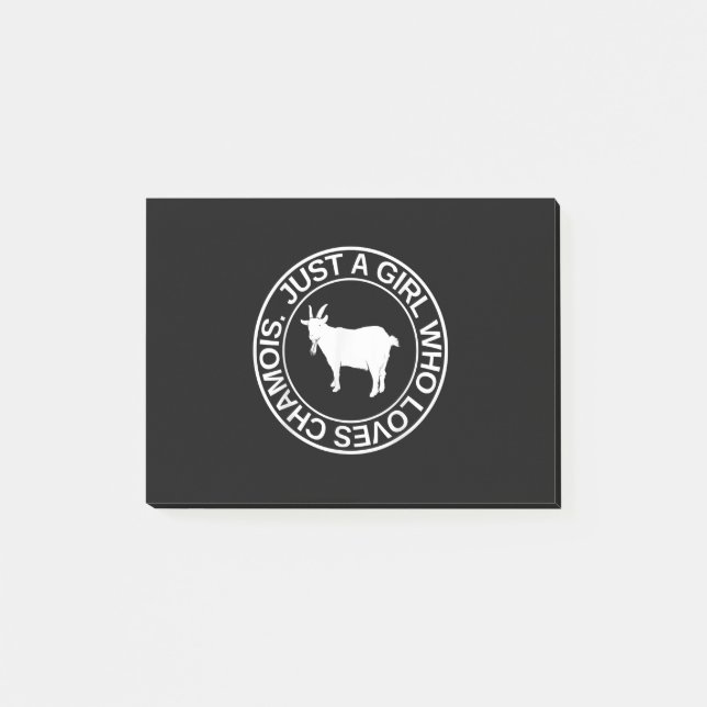 Bara en flicka som Kärlek Chamois-gåva till kvinno Post-it Block (Framsida)