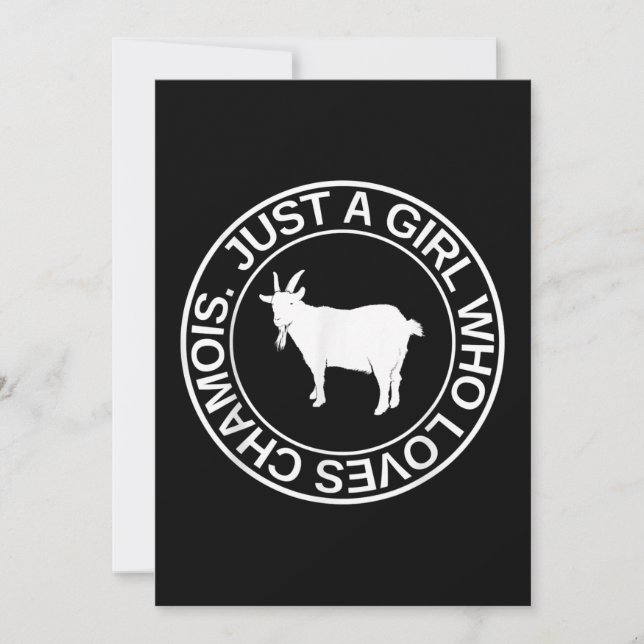 Bara en flicka som Kärlek Chamois Gift för kvinnor Inbjudningar (Framsida)