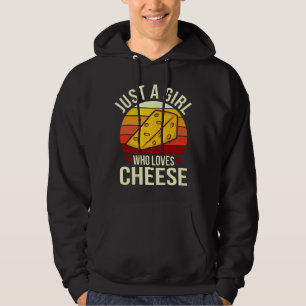 Bara en flicka som kärlek Cheese! Ost Foodie Memi Hoodie