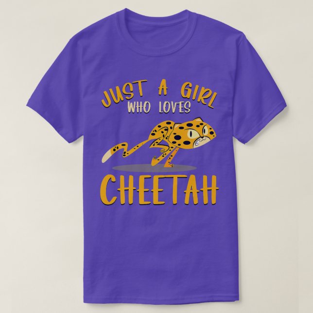 Bara en flicka som Kärlek Cheetah Fastest Cat Chee T Shirt (Design framsida)