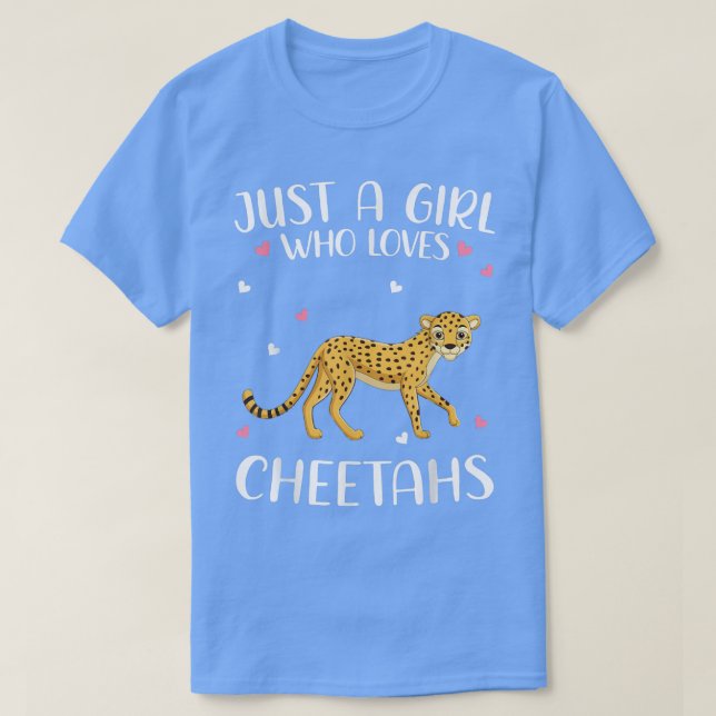 Bara en flicka som Kärlek Cheetahs for Women Girl  T Shirt (Design framsida)