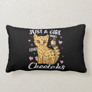 Bara en flicka som Kärlek Cheetahs Heart Cheeta Lumbarkudde