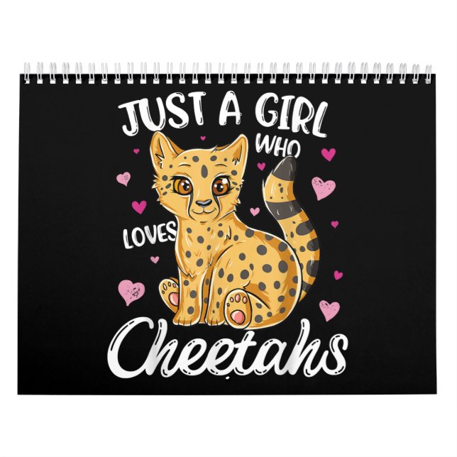 Bara en flicka som Kärlek Cheetahs | Heart Cheetah Kalender (Omslag)