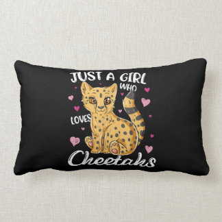 Bara en flicka som Kärlek Cheetahs | Heart Cheetah Lumbarkudde