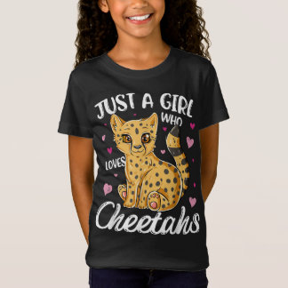 Bara en flicka som Kärlek Cheetahs | Heart Cheetah T Shirt