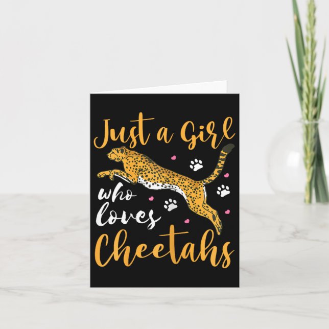 Bara en flicka som Kärlek Cheetahs Kort (Framsida)