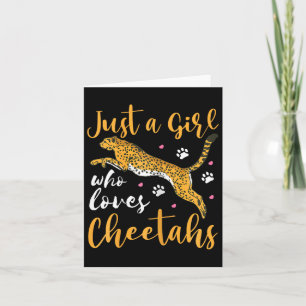 Bara en flicka som Kärlek Cheetahs Kort