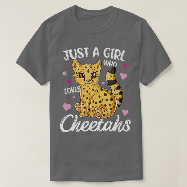 Bara en flicka som Kärlek Cheetahs Women Cheetah Ä T Shirt (Design framsida)