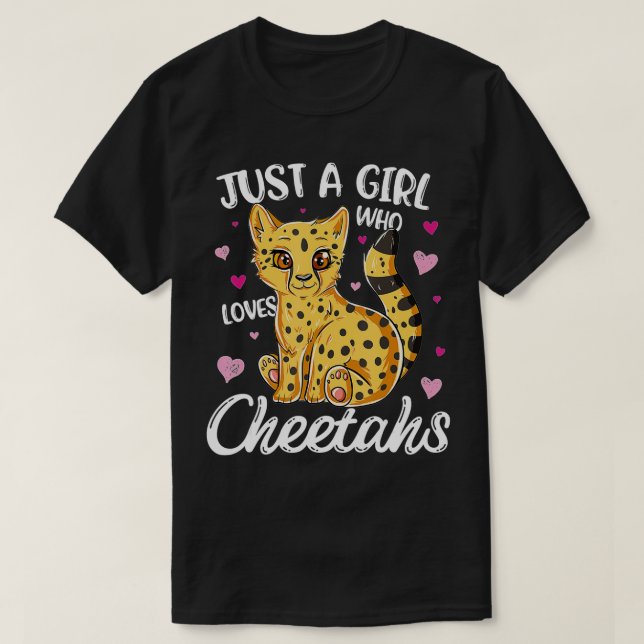 Bara en flicka som Kärlek Cheetahs Women Cheetah Ä T Shirt (Design framsida)