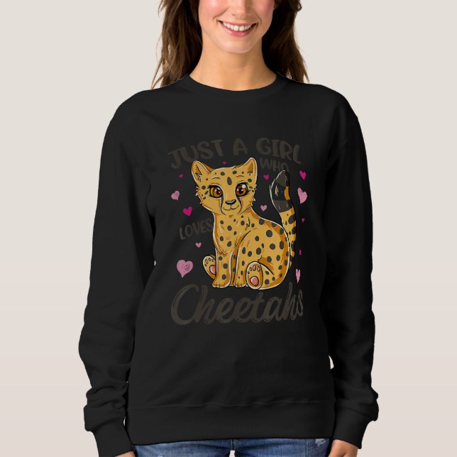 Bara en flicka som Kärlek Cheetahs Women Cheetah C T Shirt (Framsida)