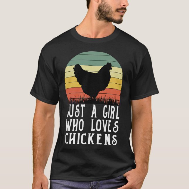 Bara en flicka som Kärlek Chicken Farm T Shirt (Framsida)