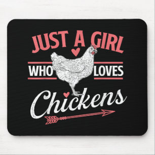 Bara en flicka som Kärlek Chickens - Chicken Älska Musmatta