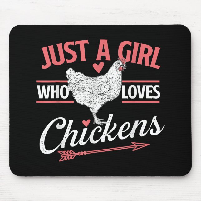 Bara en flicka som Kärlek Chickens - Chicken Älska Musmatta (Framsidan)