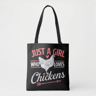 Bara en flicka som Kärlek Chickens - Chicken Älska Tygkasse