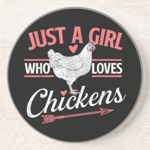Bara en flicka som Kärlek Chickens - Chicken Älska Underlägg