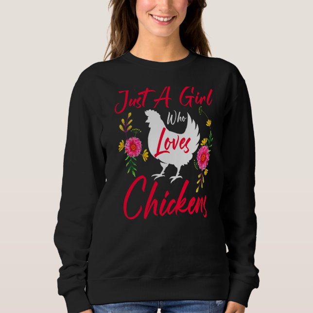 Bara en flicka som Kärlek Chickens Chicken Farmer T Shirt (Framsida)