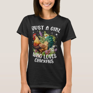 Bara en flicka som Kärlek Chickens Cute Chicken Cl T Shirt