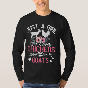 Bara en flicka som Kärlek Chickens får Cute Farmer T Shirt