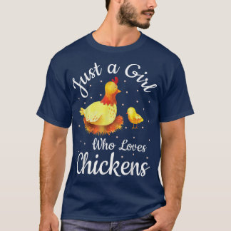 Bara en flicka som Kärlek Chickens Farmer-familjen T Shirt