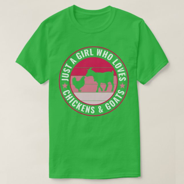Bara en flicka som Kärlek Chickens och Goats Farme T Shirt (Design framsida)