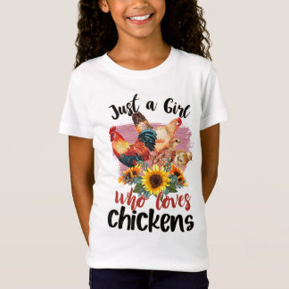 Bara en flicka som Kärlek Chickens T Shirt