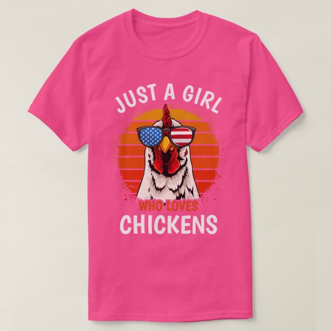 Bara en flicka som Kärlek Chickens Youth Chicken D T Shirt (Design framsida)
