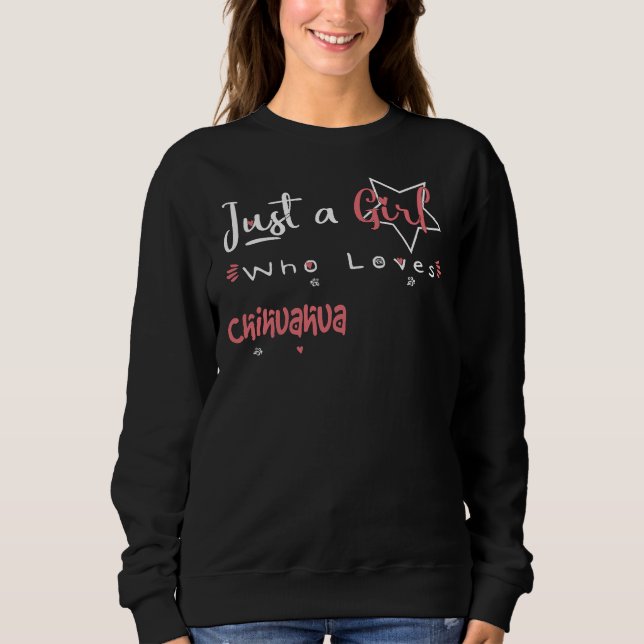 Bara en flicka som Kärlek Chihuahua T Shirt (Framsida)