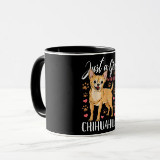 Bara en flicka som Kärlek Chihuahuas Gift Mugg