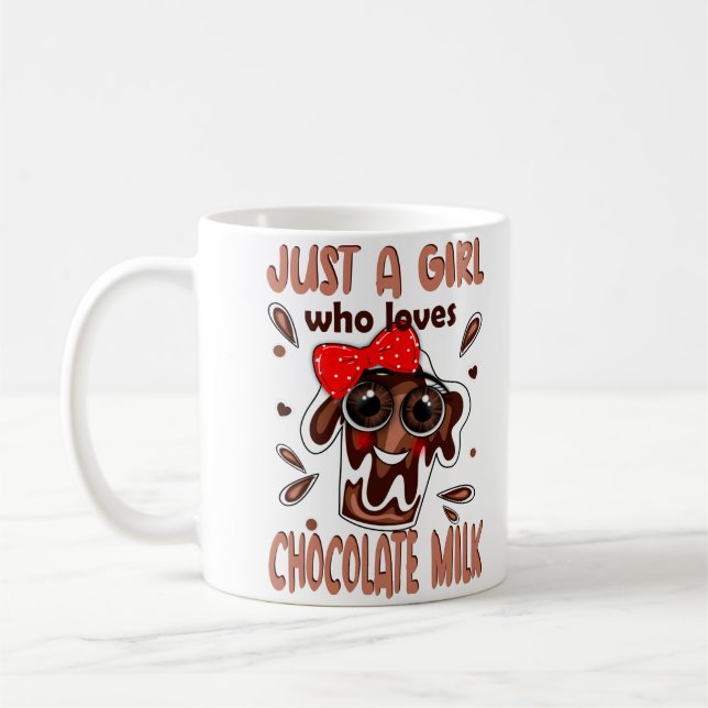 Bara en flicka som Kärlek Chocolate Mjölk Kaffemugg (Vänster)