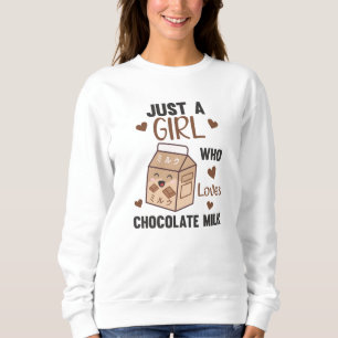 Bara en flicka som kärlek Chocolate Mjölk Kawaii T Shirt