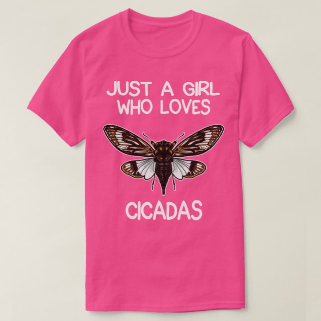 Bara en flicka som Kärlek Cicadas T Shirt (Design framsida)
