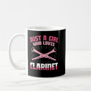 Bara en flicka som Kärlek Clarinet Clarinetist Mus Kaffemugg