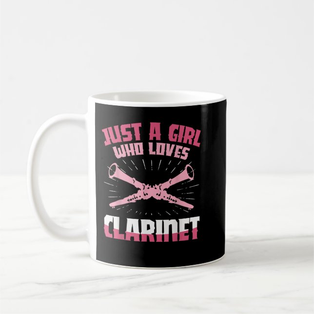 Bara en flicka som Kärlek Clarinet Clarinetist Mus Kaffemugg (Vänster)