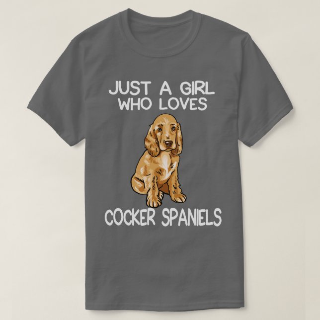 Bara en flicka som Kärlek Cocker Spanska T Shirt (Design framsida)