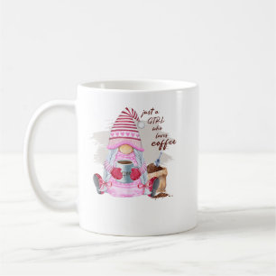 Bara en flicka som Kärlek Coffee Women Girl Gnome Kaffemugg