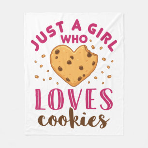 Bara en flicka som Kärlek Cookies Cookie Älskare Fleecefilt